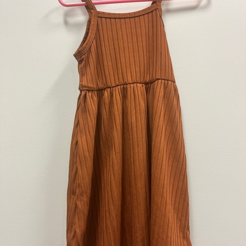 Rust Orange Button-Front Dress - Picture 3 of 3